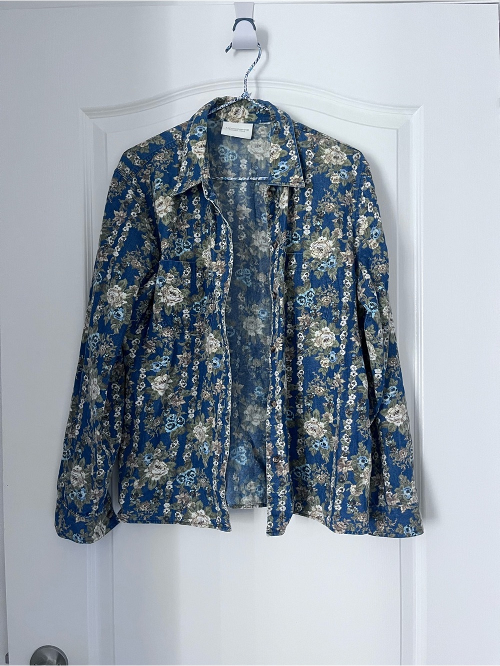 Liz Claiborne - Vintage Floral Denim Shirt